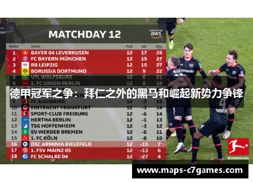 德甲冠军之争：拜仁之外的黑马和崛起新势力争锋